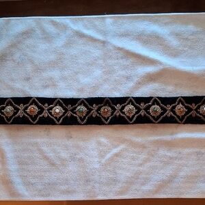 Chic Black and Gold Embellished Women's Belt